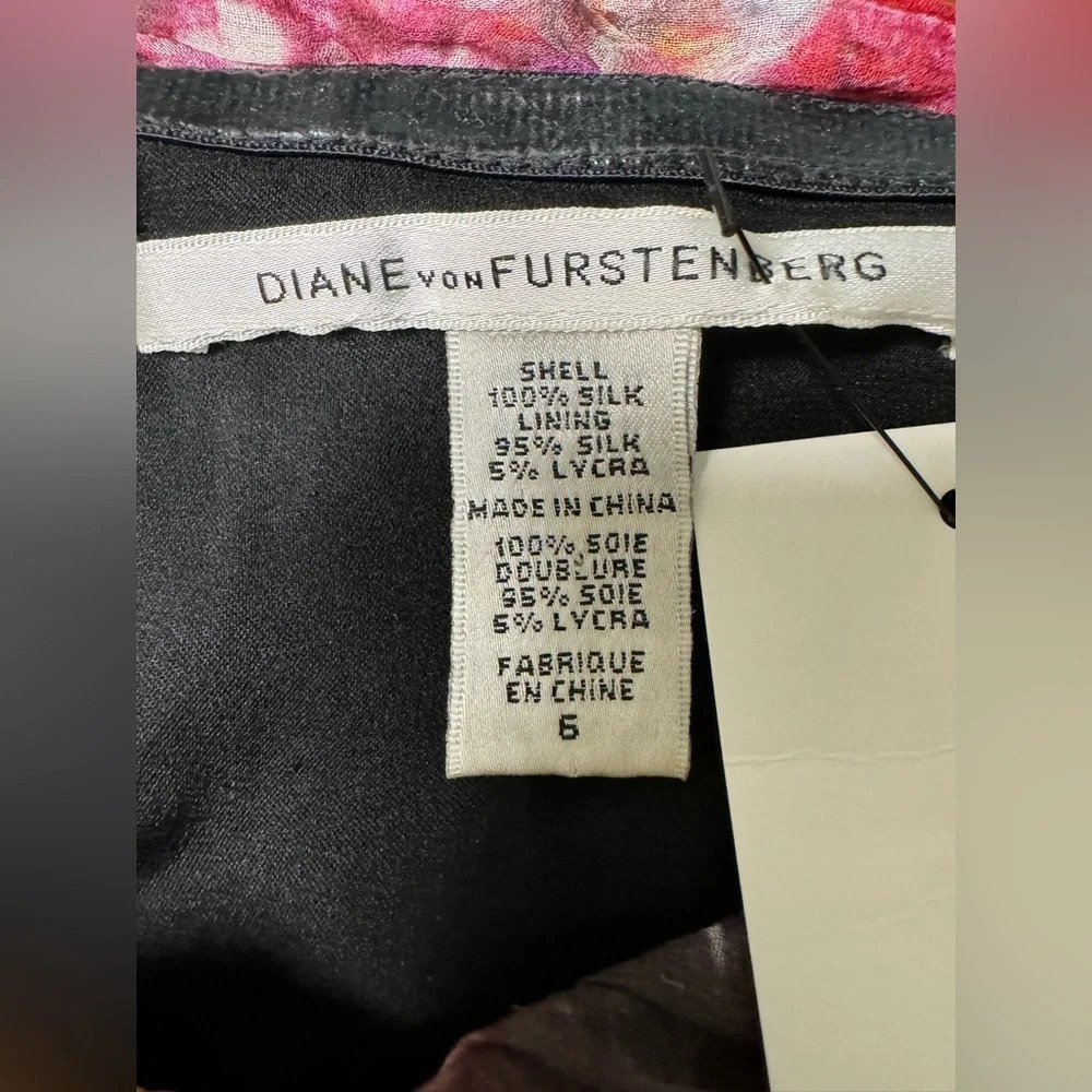 Diane von Furstenberg Garvin Silk Dress Ruffle Layers Floral Strapless Party 6 - Picture 8 of 8
